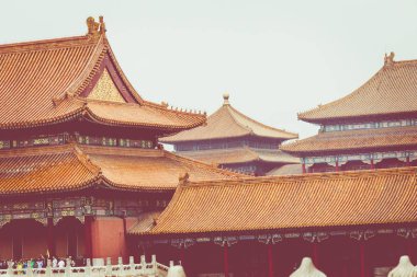 Antik mimari saray karmaşık yasak şehir, Beijing, Çin.