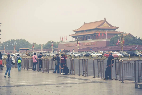 Beijing China Mayo 2018 Plaza Tianamen Entrada Ciudad Prohibida Plaza — Foto de Stock