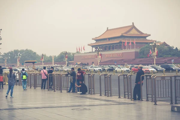 Beijing Kina Maj 2018 Himmelska Fridens Torg Och Ingången Till — Stockfoto