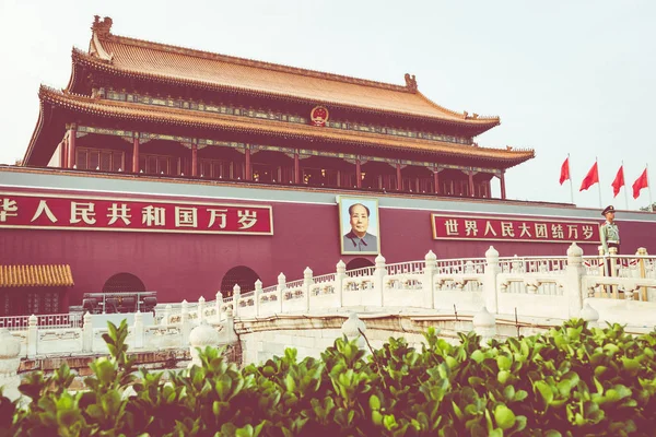 Beijing China Maio 2018 Praça Tianamen Entrada Para Cidade Proibida — Fotografia de Stock