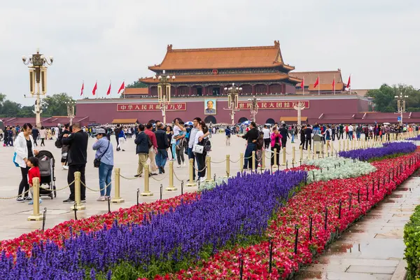 Pekin Chiny Maja 2018 Tianamen Wejściem Zakazanego Miasta Placu Plac — Zdjęcie stockowe