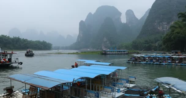 River Xingping Guilin Chine Xingping Est Une Ville Guangxi Nord — Video