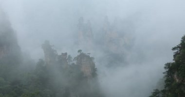 Zhangjiajie Forest Park. Kanyon yükselen dev ayağı dağlar. Hunan eyaleti, Çin.