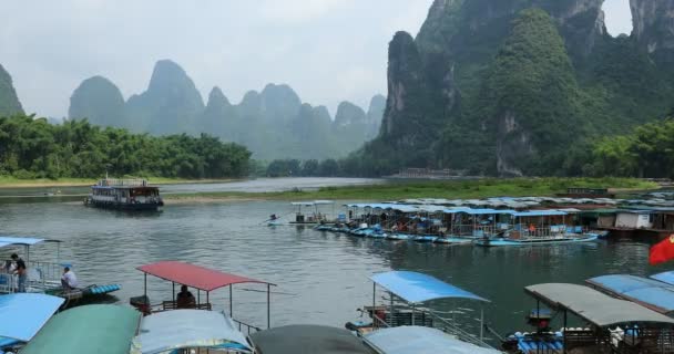 River Xingping Guilin China Xingping Una Ciudad Norte Guangxi China — Vídeos de Stock