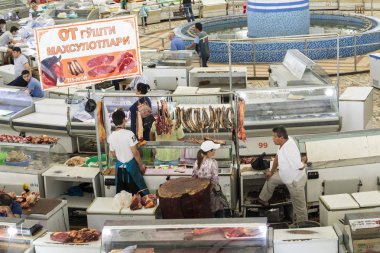 Taşkent, Özbekistan - 22 Ağustos 2018: İç Chorsu çarşı, Taşkent, Özbekistan.