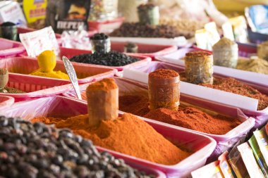 Taşkent, Özbekistan içinde baharatlar ile geleneksel ın Bazaarı.