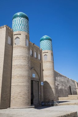 Çift taretli Doğu Kapısı Hiva. UNESCO Dünya Mirası Özbekistan, Orta Asya '.