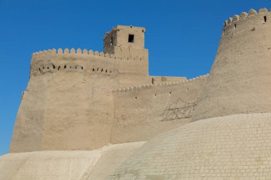 Hiva antik şehir şehir surları. UNESCO Dünya Mirası Özbekistan, Orta Asya '.