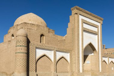 Tarihi binaları, Hiva tarihi merkezi Itchan Kala kalede. UNESCO Dünya Mirası Özbekistan, Orta Asya '