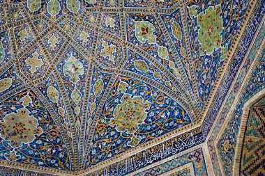 Semerkant, Özbekistan 'daki Registan Meydanı Camii ve Madrasah kompleksi
