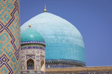 Semerkant, Özbekistan 'daki Registan Meydanı Camii ve Madrasah kompleksi