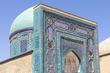 Tarihsel kutsal mezarlık, Şahi Zinda Semerkand, Özbekistan'a.