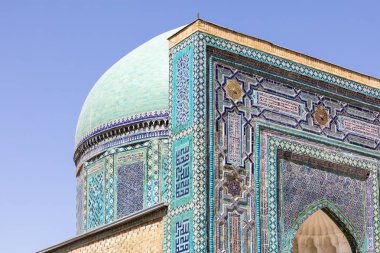 Tarihsel kutsal mezarlık, Şahi Zinda Semerkand, Özbekistan'a.