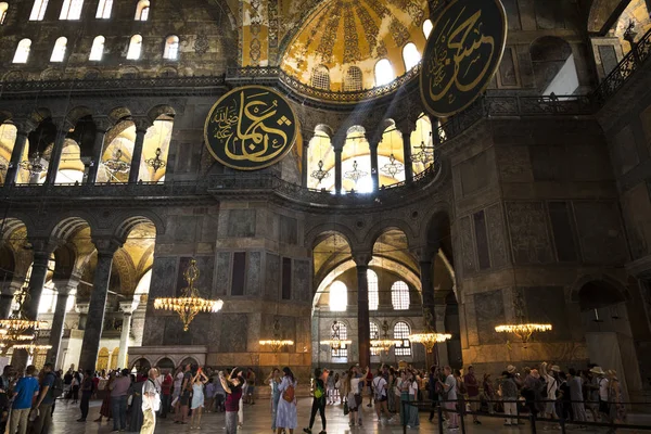 Istanbul Turkije Augustus 2018 Hagia Sophia Hagia Sofia Ayasofya Interieur — Stockfoto