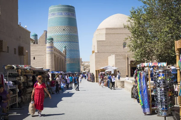 Khiva Uzbekistán Agosto 2018 Minarete Menor Kalta Khiva Región Khorezm —  Fotos de Stock