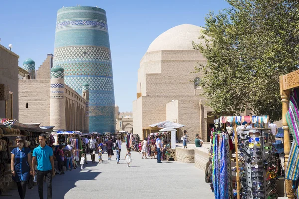 Khiva Uzbekistán Agosto 2018 Minarete Menor Kalta Khiva Región Khorezm —  Fotos de Stock