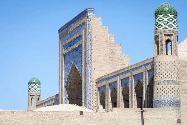 Tarihi binaları, Hiva tarihi merkezi Itchan Kala kalede. UNESCO Dünya Mirası Özbekistan, Orta Asya '