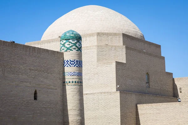 Historic buildings at Itchan Kala fortress in the historic center of Khiva. UNESCO world heritage site in Uzbekistan, Central Asia