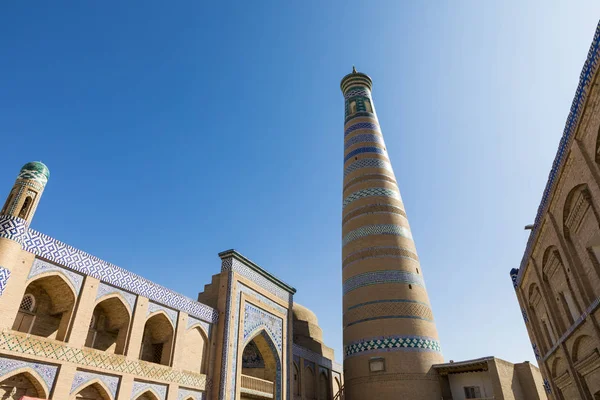 Historic Buildings Itchan Kala Fortress Historic Center Khiva Unesco World — Stock Photo, Image