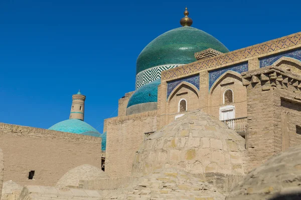 Historische Gebouwen Itchan Kala Fort Het Historische Centrum Van Khiva — Stockfoto