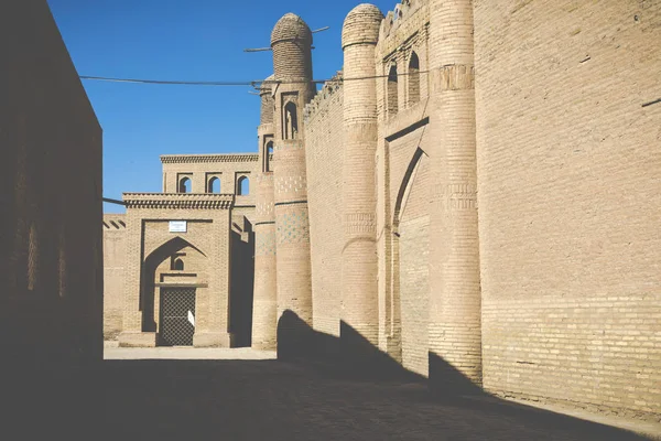 Edificios Históricos Fortaleza Itchan Kala Centro Histórico Khiva Patrimonio Humanidad —  Fotos de Stock