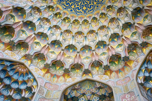 Dekorative Muster Und Architektonische Details Haupteingang Von Abdullaziz Khan Madrasah — Stockfoto