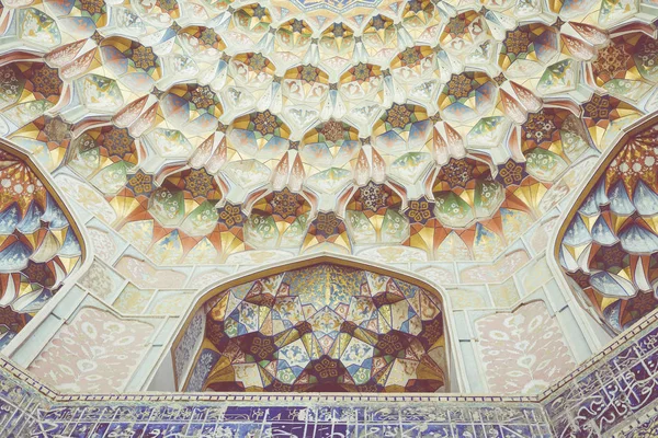 Dekorativní Vzory Architektonické Detaily Hlavního Vchodu František Khan Madrasah Bukhara — Stock fotografie