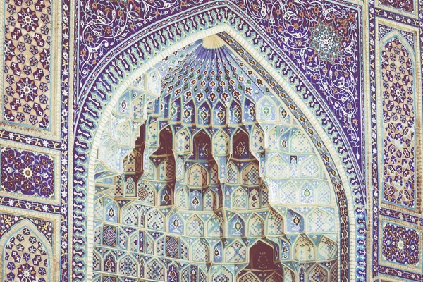 Detail Gur Amir Mausoleum Tomb Asian Conqueror Tamerlane Timur Samarkand — Stock Photo, Image