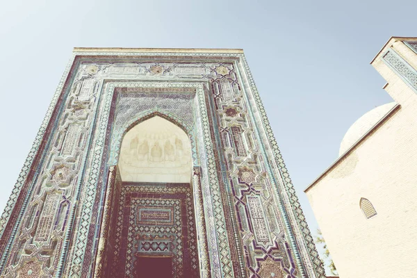 Cementerio Sagrado Histórico Shahi Zinda Samarcanda Uzbekistán —  Fotos de Stock