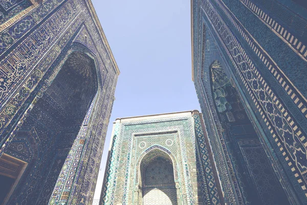 Ιστορικό Ιερό Νεκροταφείο Του Shahi Zinda Σαμαρκάνδη Ουζμπεκιστάν — Φωτογραφία Αρχείου