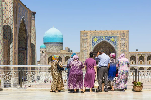 Σαμαρκάνδη Ουζμπεκιστάν Αυγούστου 2018 Τζαμί Registan Την Καρδιά Της Την — Φωτογραφία Αρχείου