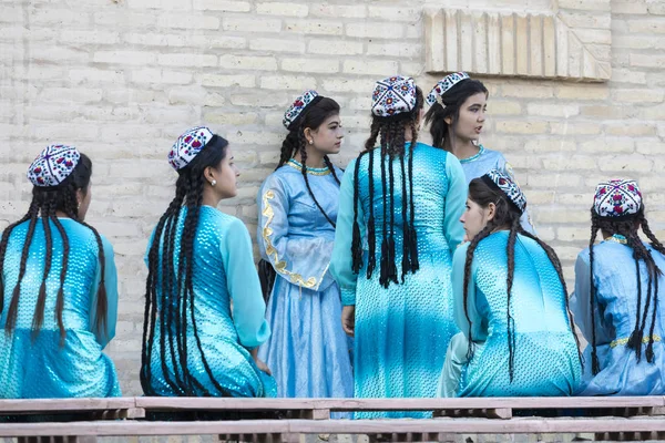Xiva Oezbekistan Augustus 2018 Folk Dansers Voert Traditionele Dans Lokale — Stockfoto