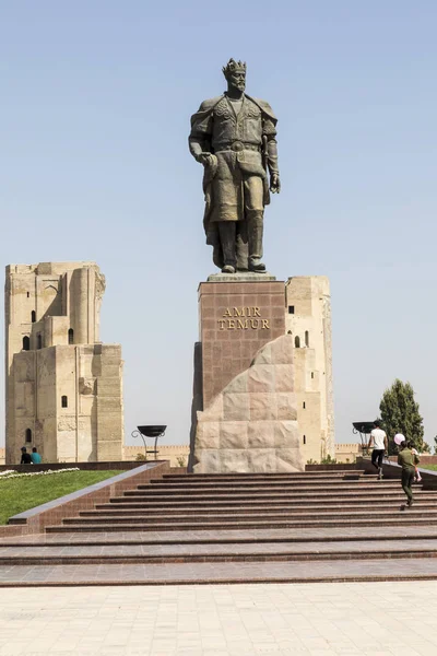 Monument Turco Mongol Conqueror Amir Timur Shahrisabz Uzbekistan — Stock Photo, Image