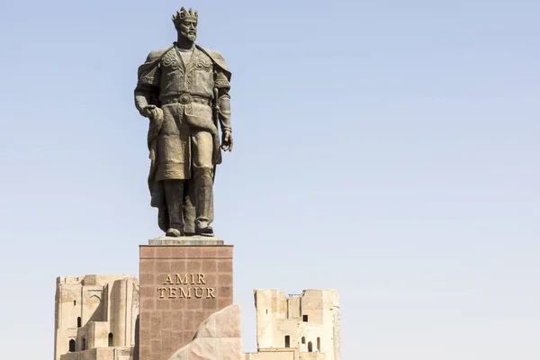 Monumento Conquistador Turco Mongol Amir Timur Shahrisabz Uzbekistán —  Fotos de Stock