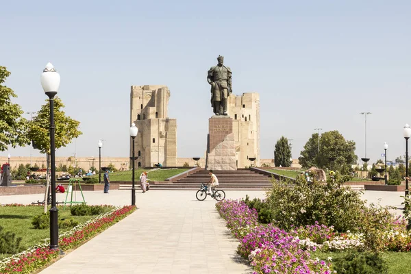 Monumento Conquistador Turco Mongol Amir Timur Shahrisabz Uzbequistão — Fotografia de Stock