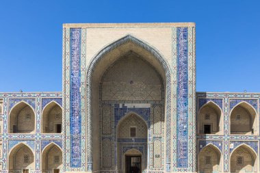 Medrese cephe Buhara, Uzbekistan.Traditional Mimarlık.