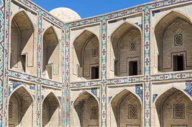 Medrese cephe Buhara, Uzbekistan.Traditional Mimarlık.