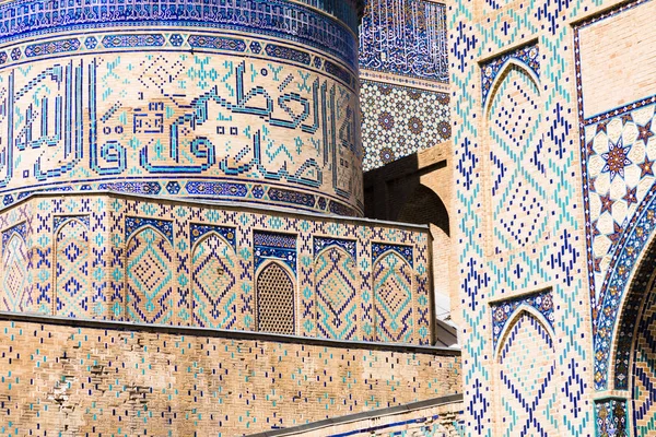 Деталь Синей Мозаики Мечети Биби Ханым Биби Хонум Самарканд Узбекистан — стоковое фото