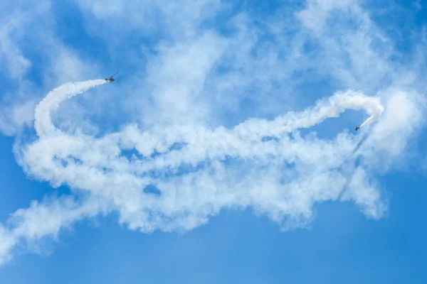 Gizycko Polonia Agosto 2018 Gyrocopter Autogyro Vuelo Cielo Azul Evento — Foto de Stock