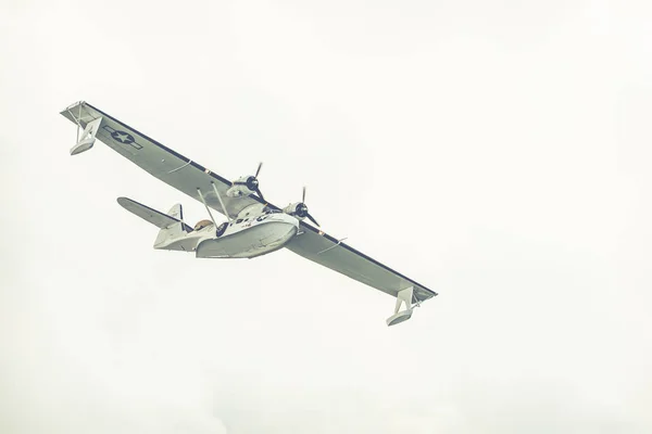 Giżycko Polska Sierpień 2018 Lotu Łódź Skonsolidowane Pby Catalina Imprezie — Zdjęcie stockowe