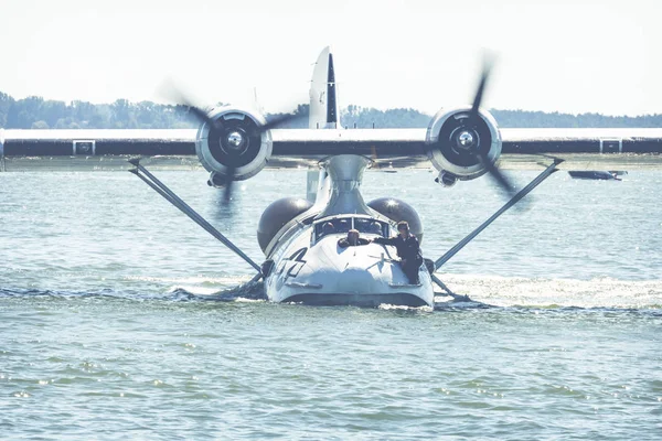 Gizycko Polsko Srpna 2018 Letu Lodi Konsolidované Letouny Pby Catalina — Stock fotografie