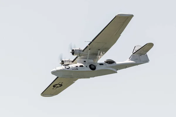 Giżycko Polska Sierpień 2018 Lotu Łódź Skonsolidowane Pby Catalina Imprezie — Zdjęcie stockowe