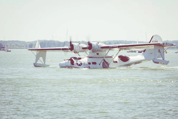 Gizycko Polsko Srpna 2018 Letu Lodi Konsolidované Letouny Pby Catalina — Stock fotografie