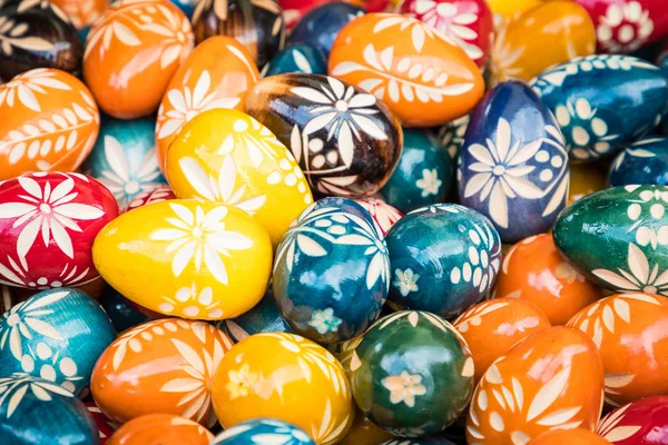 Huevos Madera Tradicionales Pascua Mercado Local —  Fotos de Stock