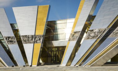 Minsk, Beyaz Rusya - 11 Eylül 2018: Belarusça Müzesi Büyük Vatanseverlik Savaşı Minsk, Beyaz Rusya.