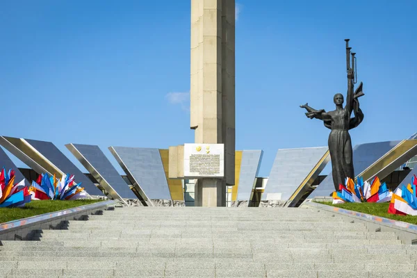 Minsk Wit Rusland September 2018 Monument Buurt Van Gebouw Witrussisch — Stockfoto