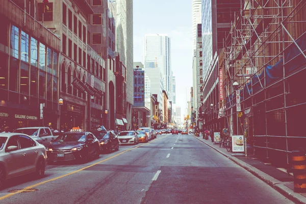 Toronto Kanada Září 2018 Rush Hour Attoronto Nejfrekventovanější Křižovatky Finanční — Stock fotografie