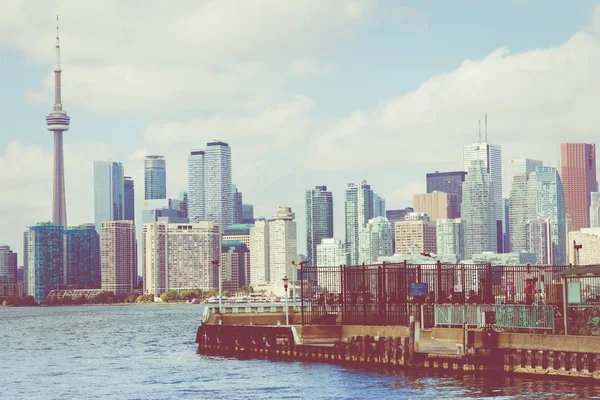 Wunderschöne Toronto Skyline Über Dem See Toronto Ontario Kanada — Stockfoto