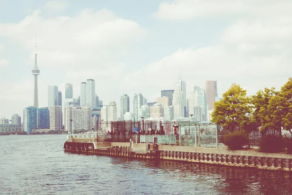 Vackra Torontos Skyline Över Sjön Toronto Ontario Kanada — Stockfoto