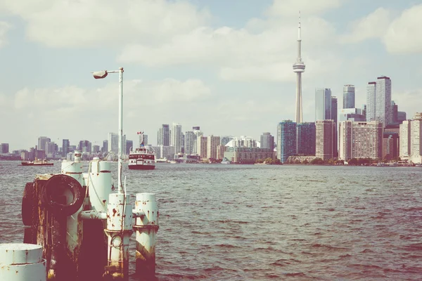 Hermoso Horizonte Toronto Sobre Lago Toronto Ontario Canadá —  Fotos de Stock